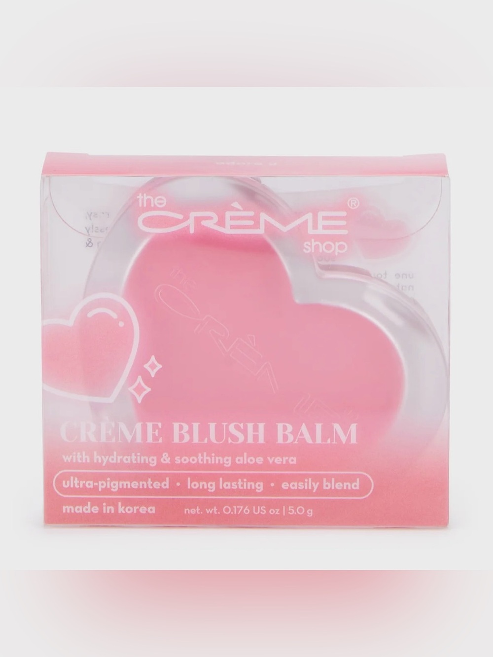 The Creme Shop Adore U Creme Blush Balm- baby pink shade, hydrating, buildable